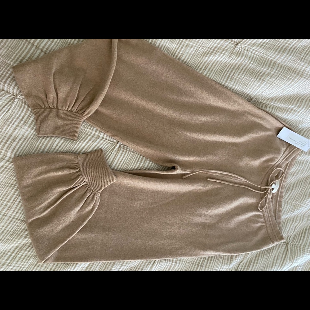 NWT Ronny Kobo Cashmere Knit Jogger Pant Size L
